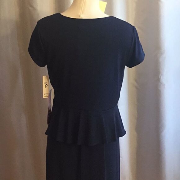 NWT a wrap top dress in navy by SHELBY & PALMER in size 6 - Picture 9 of 12
